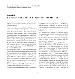 Cap. II La fondazione della Biblioteca Fardelliana 1
