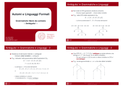 Automi e Linguaggi Formali