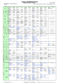 大阪医科大学附属病院診療担当表