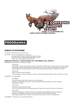 PROGRAMMA - Associazione Faunisti Veneti
