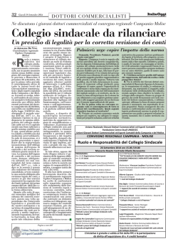 Collegio sindacale da rilanciare - Unione Nazionale Giovani Dottori
