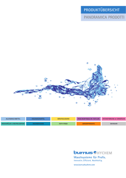 PRODUKT&Uuml;BERSICHT PANORAMICA PRODOTTI