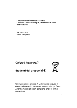 Presentazione - Laboratorio di Geografia Applicata