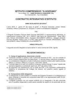 CCI 2013-14 - Istituto Comprensivo di Rivarolo