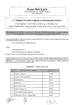 4&deg; verbale di gara