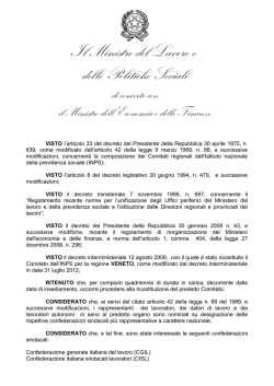 D.I. 21 gennaio 2014 - Ministero del Lavoro e delle Politiche Sociali