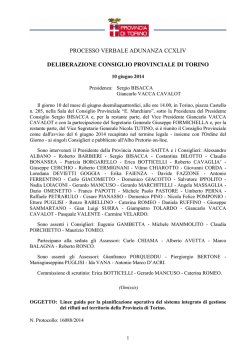 processo verbale adunanza ccxliv deliberazione consiglio