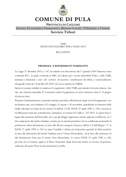 Piano TARI 2014 - Comune di Pula