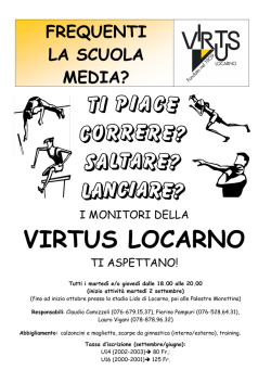 Inizio att. SM - Virtus Locarno