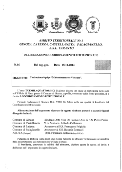 GINOSA, LA TERZA, CAS TELLANE T A, PAIA GIANELL O,