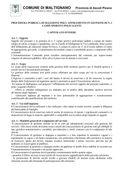 Concessione impianti di caselle capitolato