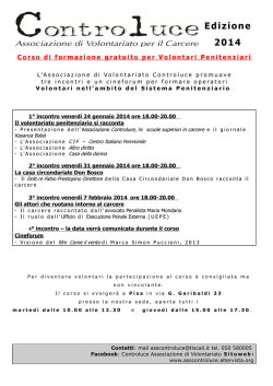 corso di formazione per volontari penitenziari 2014