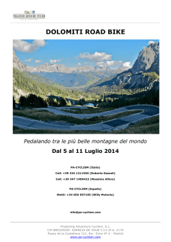DOLOMITI ROAD BIKE - Projecting Adventure Cyclism