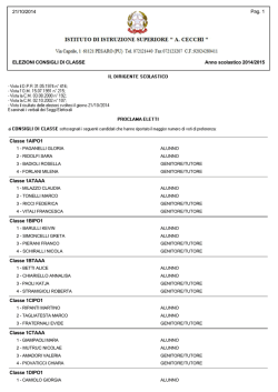 PROCLAMAZIONE ALUNNI GENITORI CDC