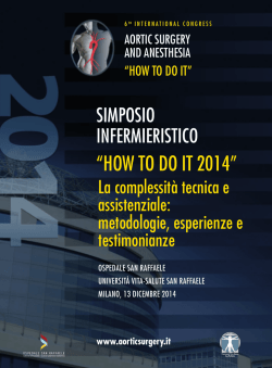 HOW TO DO IT 2014 - 6th international congress aortic surgery and