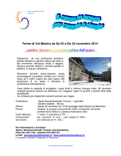 Terme di Val Masino da Sa 22 a Do 23 novembre 2014