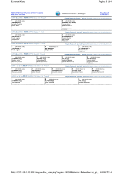 Pagina 1 di 4 Risultati Gare 05/06/2014 http://192.168.0.33:8081