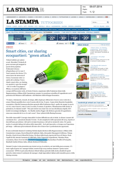 Smart cities, car sharing ecoquartieri: “green attack”