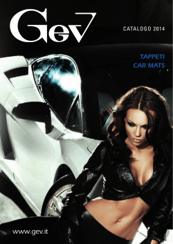 Catalogo tappeti Catalogue for car mats