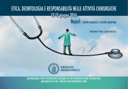 ETICA, DEONTOLOGIA E RESPONSABILIT&agrave; NELLE