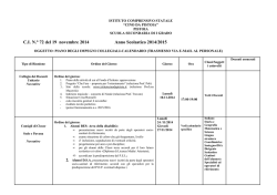 C.I. N.° 72 del 19 novembre 2014 Anno Scolastico 2014/2015
