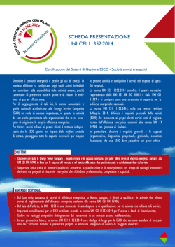 SCHEDA PRESENTAZIONE UNI CEI 11352:2014