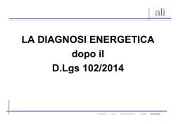D.Lgs. 102-2014 e diagnosi energetica