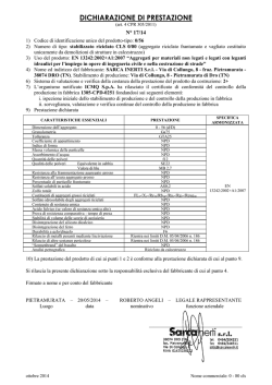 DICHIARAZIONE DI PRESTAZIONE