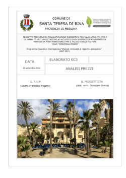 analisi prezzi - Comune di Santa Teresa di Riva