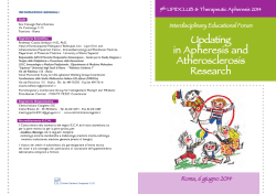 Updating in Apheresis and Atherosclerosis Research