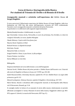 Storia e storiografia della musica - Conservatorio di Musica "Luca