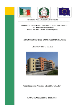Documento 15 maggio 2013 - ITET Statale "G. Tomasi di Lampedusa"