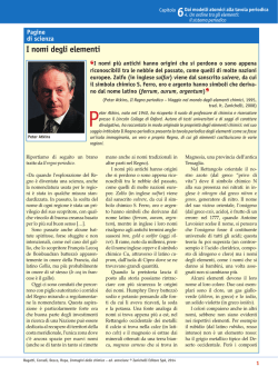 I nomi degli elementi - Zanichelli online per la scuola