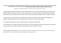 NUOVA tabella certificati B2 Economia e Management 2014/15