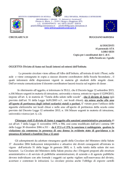 Cir.n.19 DIVIETO FUMO - Istituto Comprensivo C. Salutati A