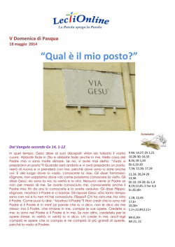 Lectionline V Domenica di Pasqua anno A