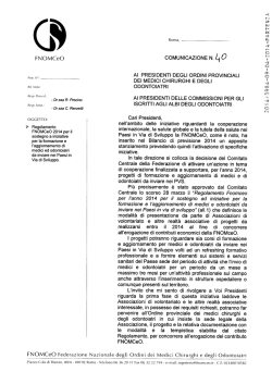 F N O M CeO - Ordine dei Medici Chirurghi ed Odontoiatri della