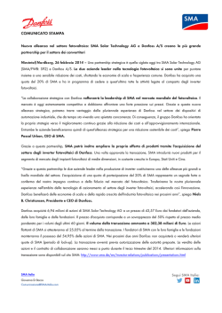 Scarica il comunicato stampa completo