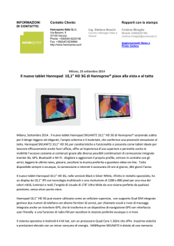 Il nuovo tablet Hannspad 10,1” HD 3G di Hannspree® piace