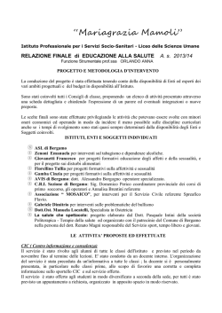 Ed. alla salute 2014 - isis mariagrazia mamoli bergamo