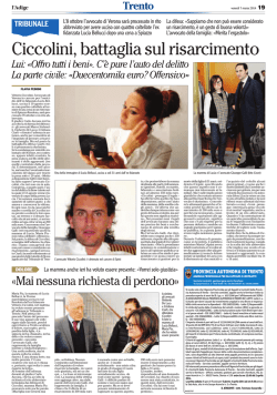 Ciccolini, battaglia sul risarcimento