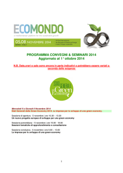 Programma di ECOMONDO 2014