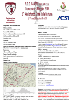 Manifestazione cicloturistica non competitiva