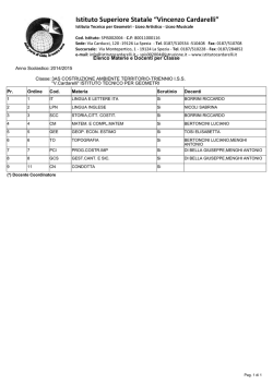 Consigli di classe - Istituto Superiore Statale Cardarelli