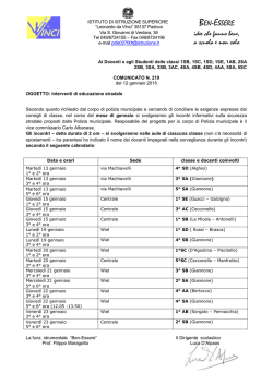 Interventi di educazione stradale