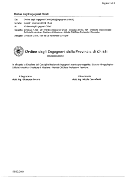 2014 Ordine Ingegneri Chieti - Circolare CNI n. 461