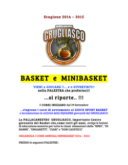Info corsi 2014/2015 [pdf] - Pallacanestro Grugliasco
