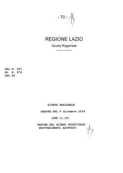 Provvedimenti adottati nella seduta del 09/12/2014