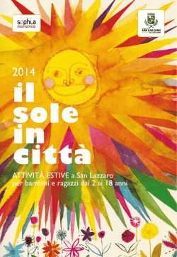 Il Sole in Città 2014 - opuscolo informativo