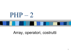 Array, operatori, costrutti